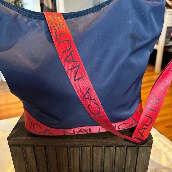 Nautica Navy and Red Crossbody Bag - Picture 11 of 11